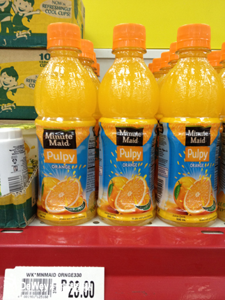 Minute Maid 柳橙汁 P23 (約台幣 NT$16)